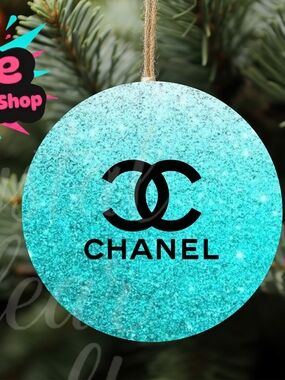 Turquoise Glitter Ornament